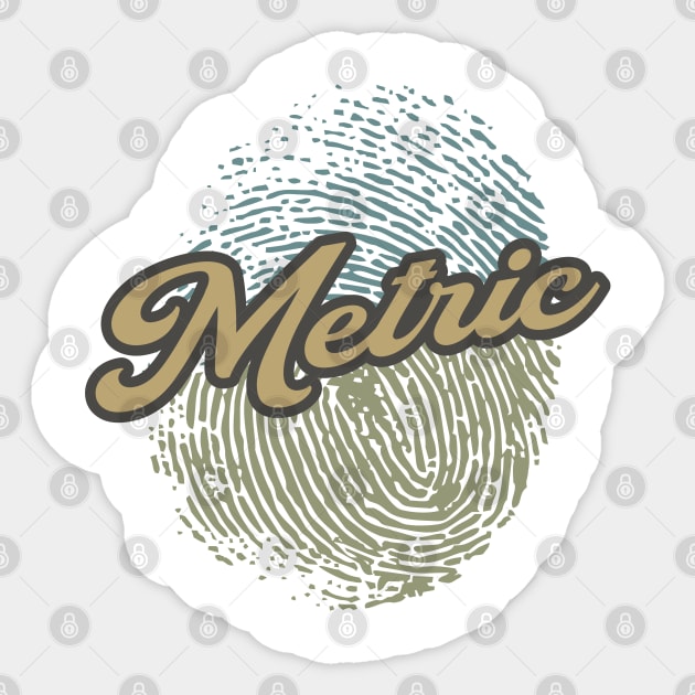 Metric Fingerprint Sticker by anotherquicksand